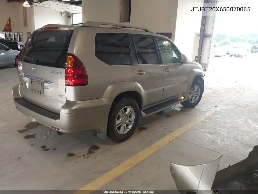 2005 Lexus Gx 470 VIN: JTJBT20X650070065 Lot: 45615244