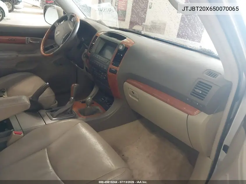 2005 Lexus Gx 470 VIN: JTJBT20X650070065 Lot: 45615244