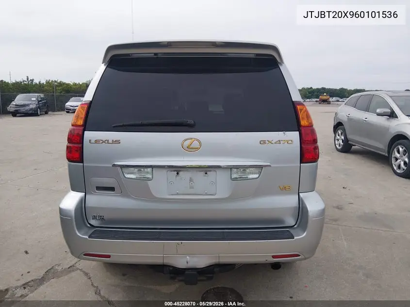 2006 Lexus Gx 470 VIN: JTJBT20X960101536 Lot: 45228070