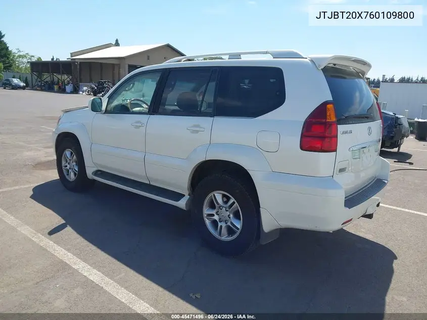 2006 Lexus Gx 470 VIN: JTJBT20X760109800 Lot: 45471496