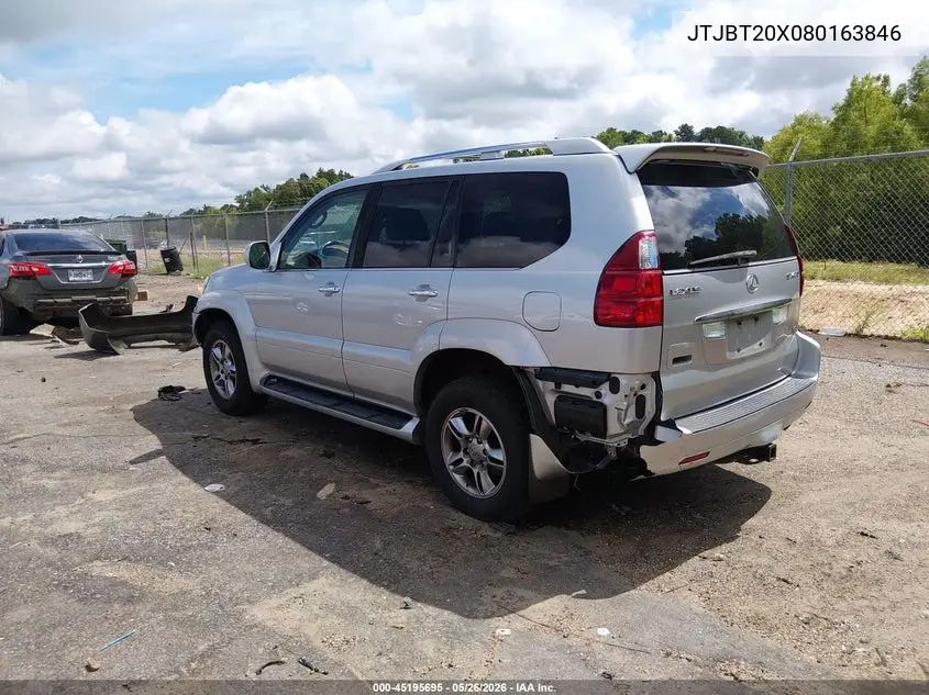 2008 Lexus Gx 470 VIN: JTJBT20X080163846 Lot: 45195695