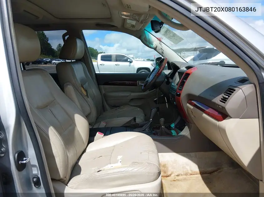 2008 Lexus Gx 470 VIN: JTJBT20X080163846 Lot: 45195695