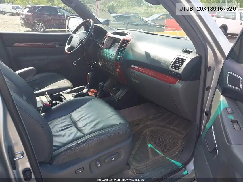2008 Lexus Gx 470 VIN: JTJBT20X180167520 Lot: 45335262