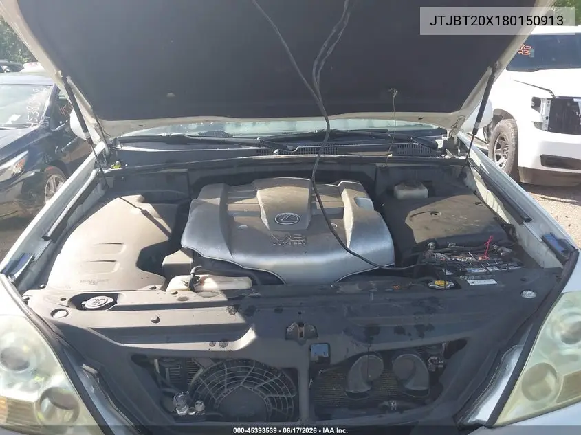 2008 Lexus Gx 470 VIN: JTJBT20X180150913 Lot: 45393539