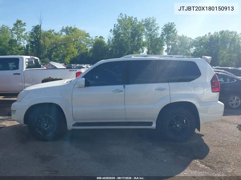 2008 Lexus Gx 470 VIN: JTJBT20X180150913 Lot: 45393539