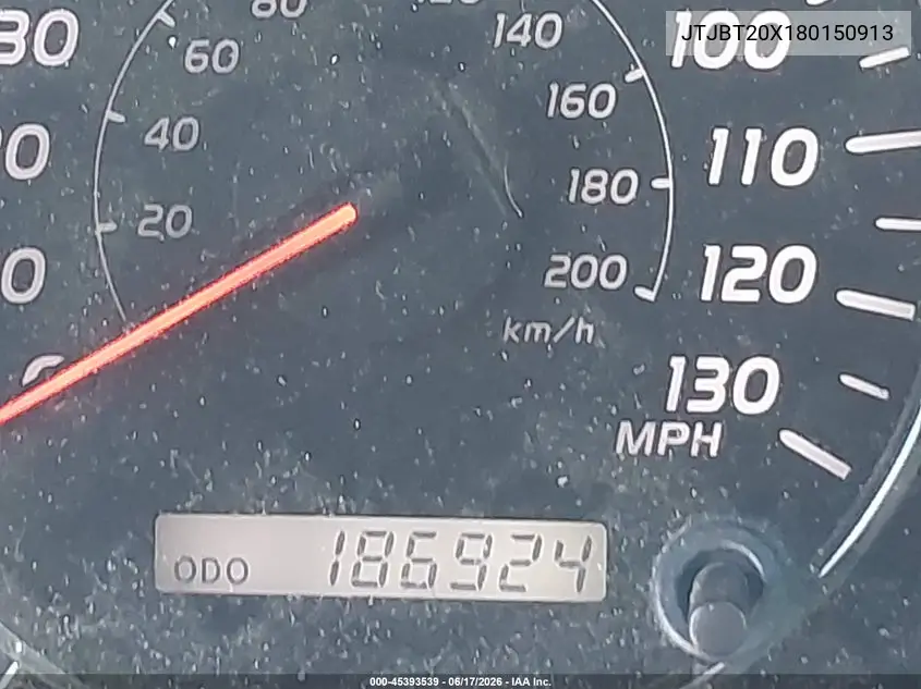 2008 Lexus Gx 470 VIN: JTJBT20X180150913 Lot: 45393539
