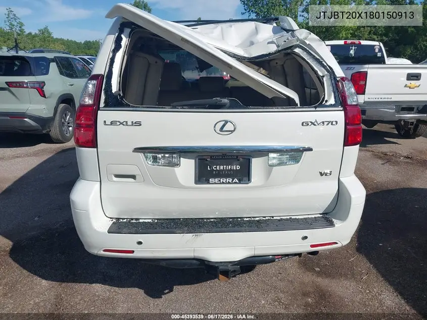 2008 Lexus Gx 470 VIN: JTJBT20X180150913 Lot: 45393539