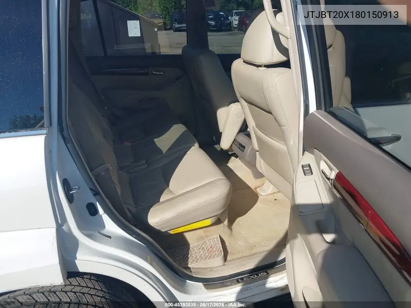 2008 Lexus Gx 470 VIN: JTJBT20X180150913 Lot: 45393539