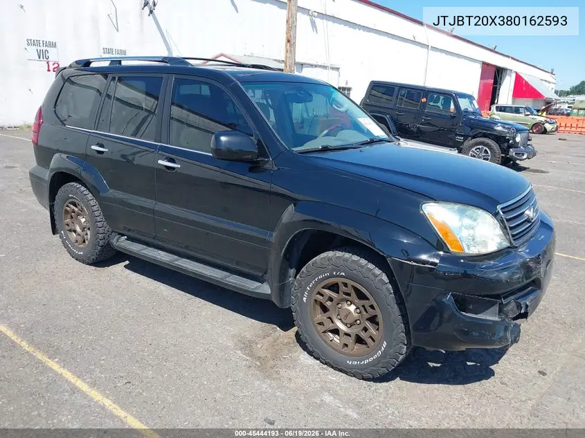 2008 Lexus Gx 470 VIN: JTJBT20X380162593 Lot: 45444193