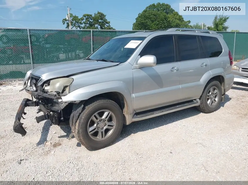 2008 Lexus Gx 470 VIN: JTJBT20X080167606 Lot: 45558889