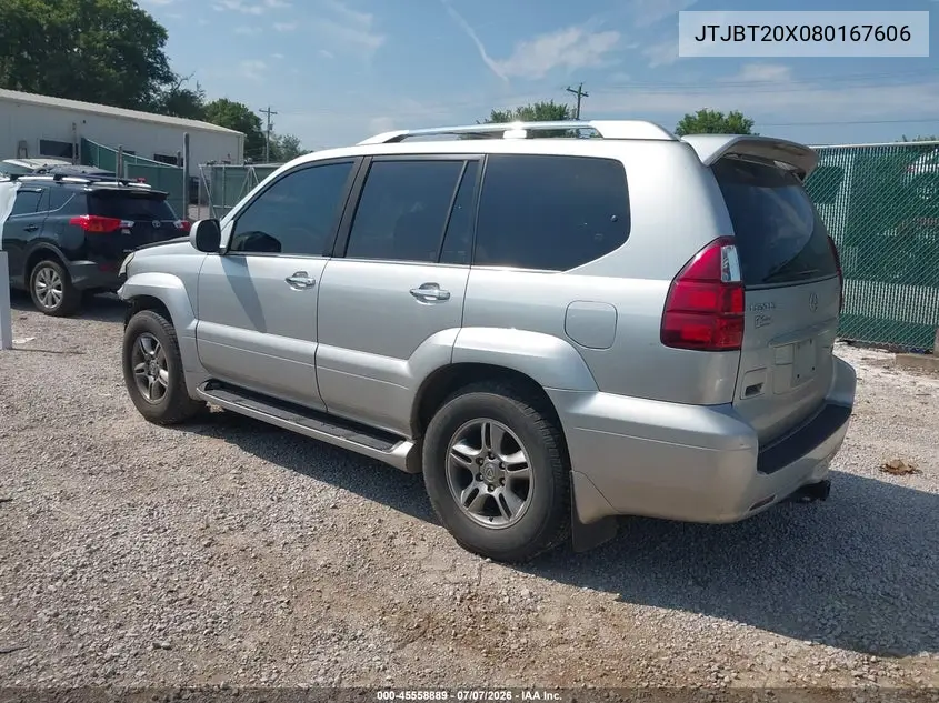 2008 Lexus Gx 470 VIN: JTJBT20X080167606 Lot: 45558889