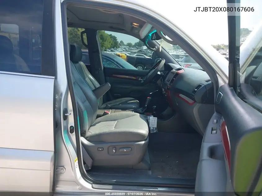 2008 Lexus Gx 470 VIN: JTJBT20X080167606 Lot: 45558889