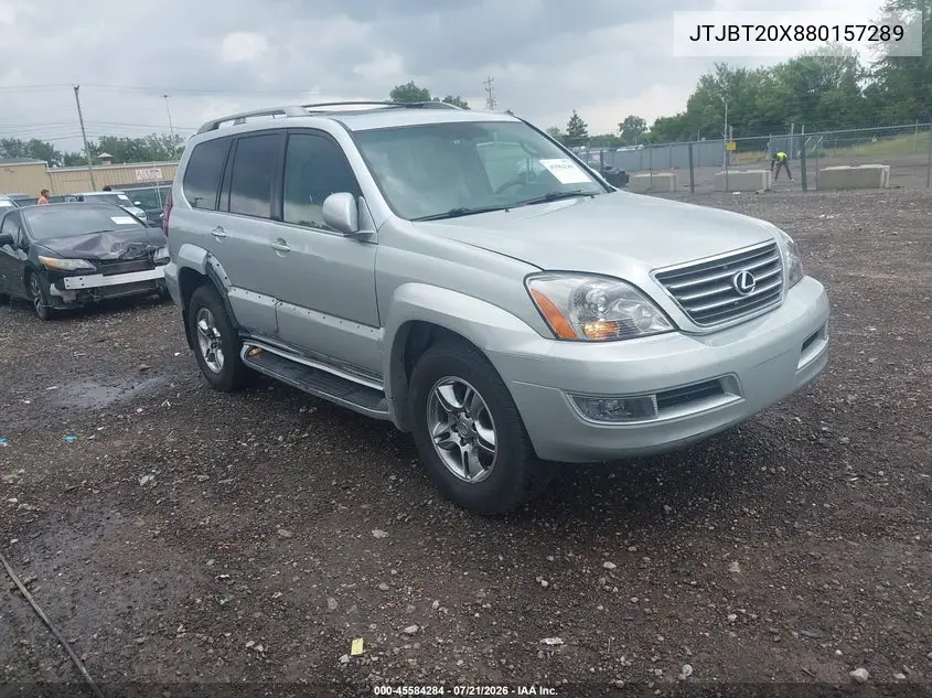 2008 Lexus Gx 470 VIN: JTJBT20X880157289 Lot: 45584284