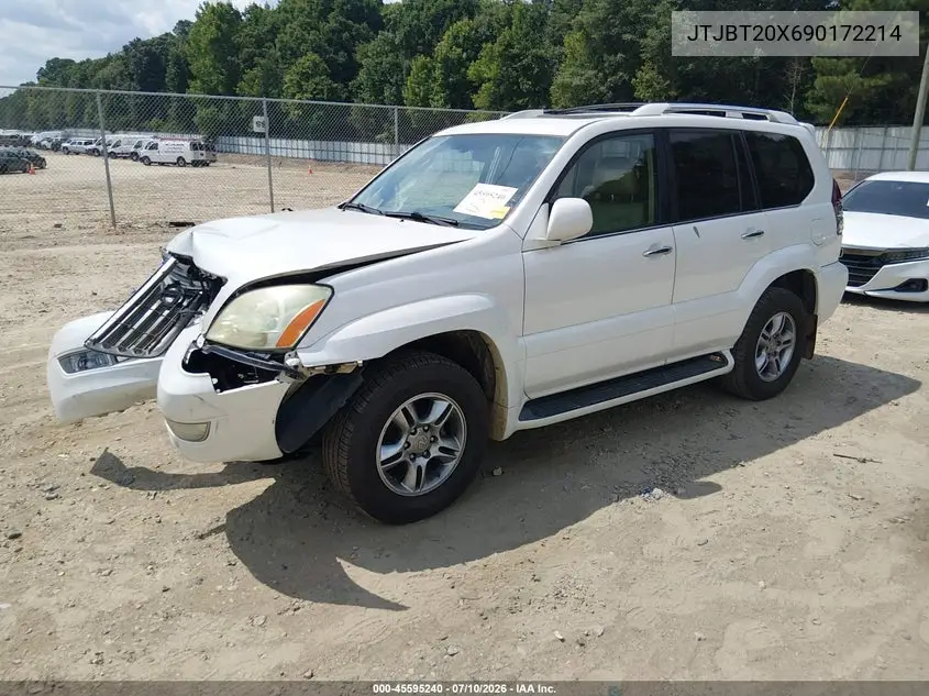 2009 Lexus Gx 470 VIN: JTJBT20X690172214 Lot: 45595240