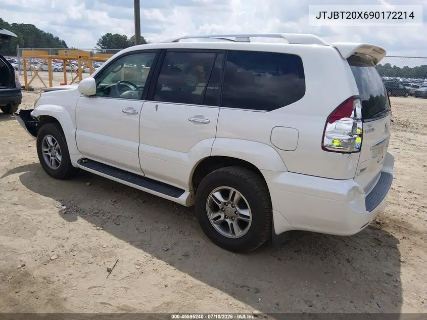 2009 Lexus Gx 470 VIN: JTJBT20X690172214 Lot: 45595240