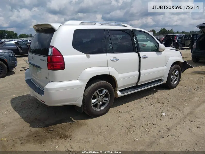 2009 Lexus Gx 470 VIN: JTJBT20X690172214 Lot: 45595240