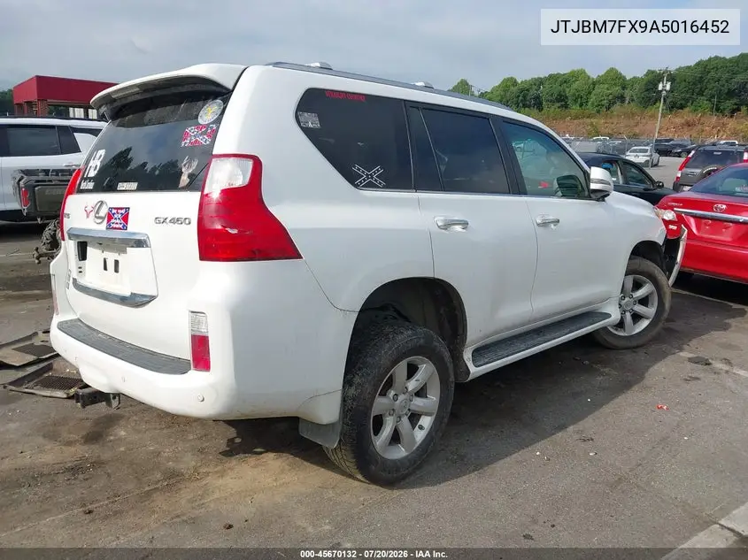 2010 Lexus Gx 460 VIN: JTJBM7FX9A5016452 Lot: 45670132