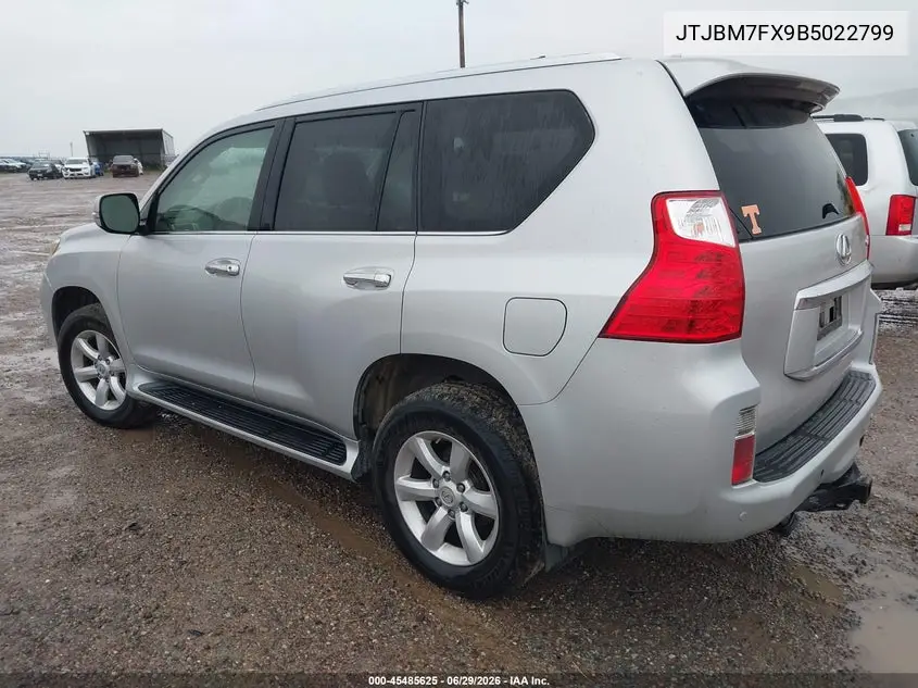 2011 Lexus Gx 460 VIN: JTJBM7FX9B5022799 Lot: 45485625