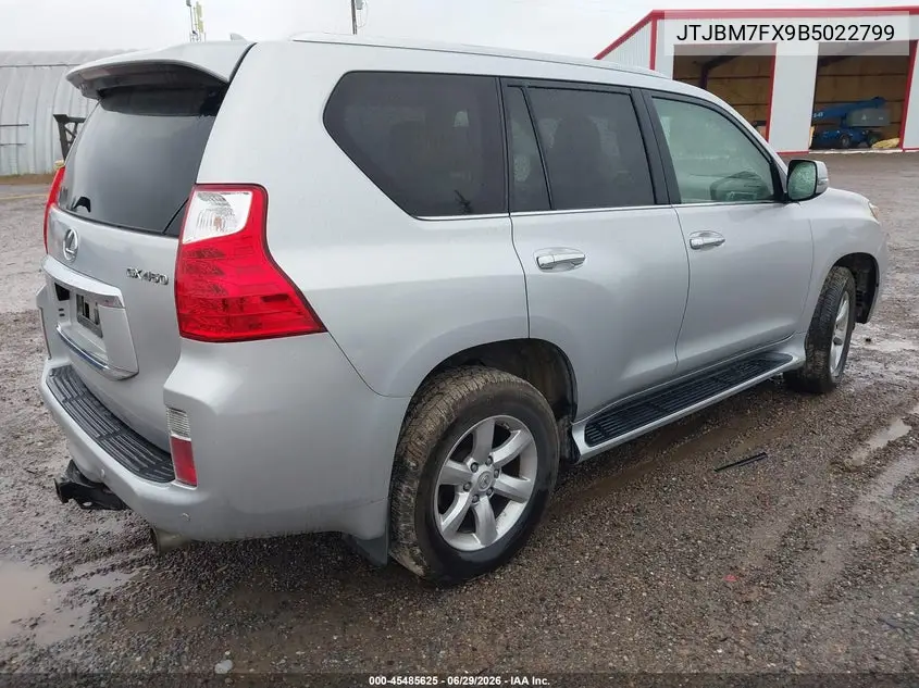 2011 Lexus Gx 460 VIN: JTJBM7FX9B5022799 Lot: 45485625