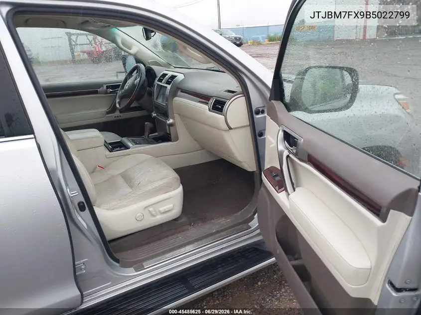 2011 Lexus Gx 460 VIN: JTJBM7FX9B5022799 Lot: 45485625