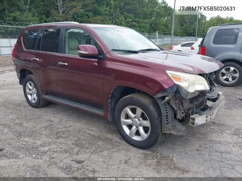 2011 Lexus Gx 460 VIN: JTJBM7FX5B5020631 Lot: 45597363