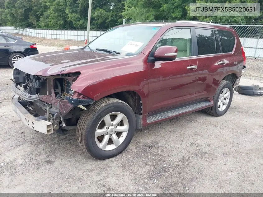 2011 Lexus Gx 460 VIN: JTJBM7FX5B5020631 Lot: 45597363
