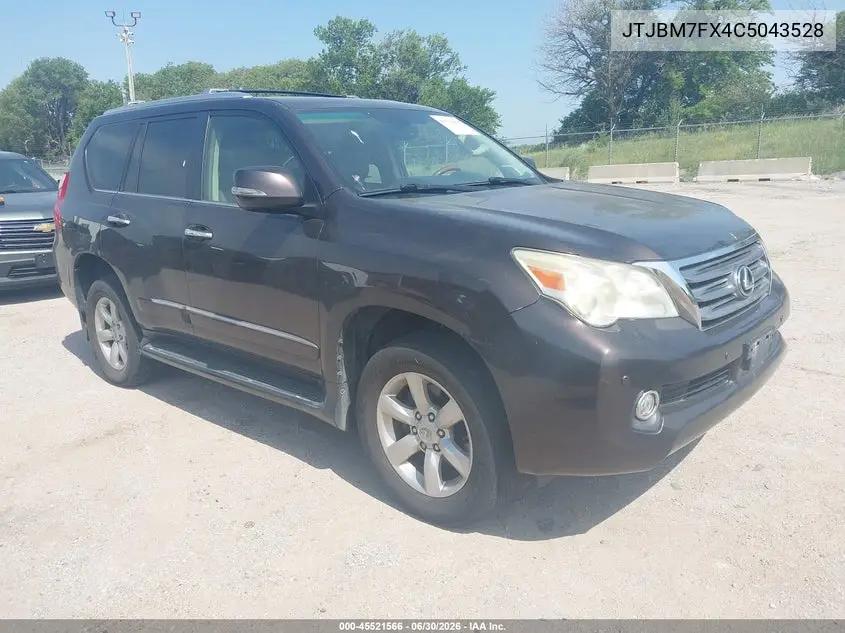 2012 Lexus Gx 460 VIN: JTJBM7FX4C5043528 Lot: 45521566
