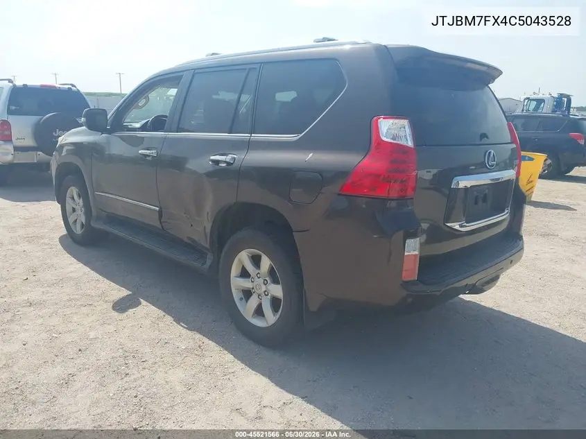2012 Lexus Gx 460 VIN: JTJBM7FX4C5043528 Lot: 45521566