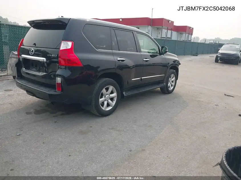 2012 Lexus Gx 460 VIN: JTJBM7FX2C5042068 Lot: 45575629