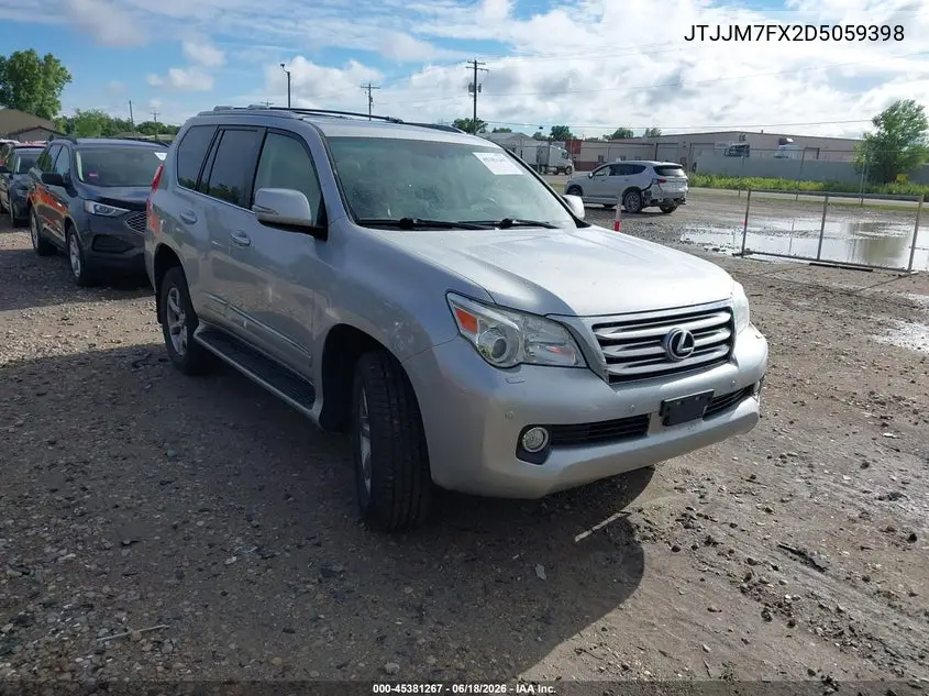 2013 Lexus Gx 460 Premium VIN: JTJJM7FX2D5059398 Lot: 45381267