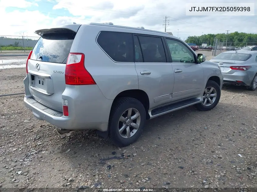 2013 Lexus Gx 460 Premium VIN: JTJJM7FX2D5059398 Lot: 45381267