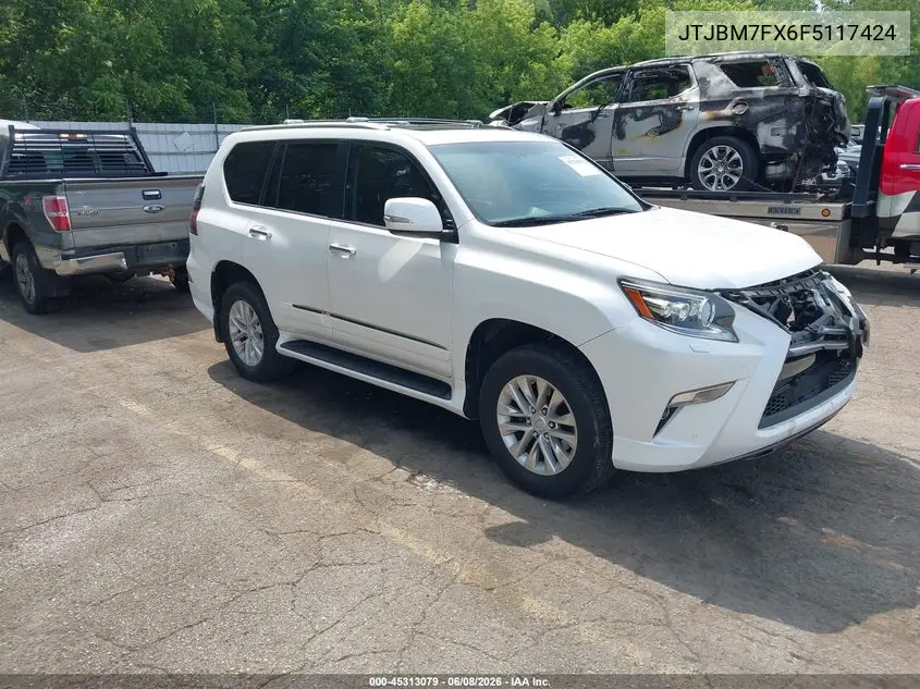 2015 Lexus Gx 460 VIN: JTJBM7FX6F5117424 Lot: 45313079