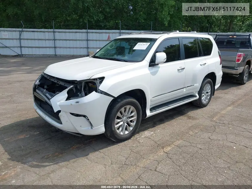 2015 Lexus Gx 460 VIN: JTJBM7FX6F5117424 Lot: 45313079