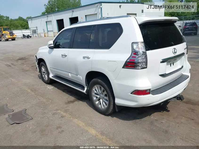 2015 Lexus Gx 460 VIN: JTJBM7FX6F5117424 Lot: 45313079