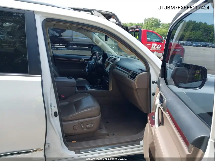 2015 Lexus Gx 460 VIN: JTJBM7FX6F5117424 Lot: 45313079