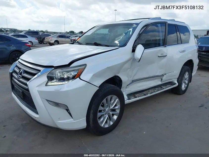 2015 Lexus Gx 460 VIN: JTJBM7FX3F5108132 Lot: 45332252