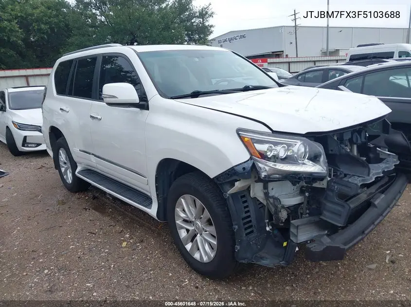 2015 Lexus Gx 460 VIN: JTJBM7FX3F5103688 Lot: 45601648