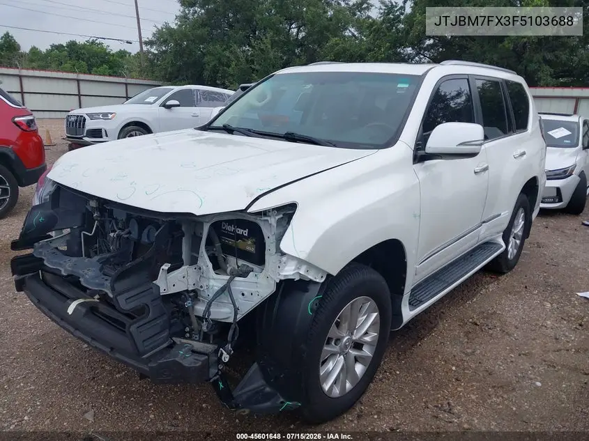 2015 Lexus Gx 460 VIN: JTJBM7FX3F5103688 Lot: 45601648