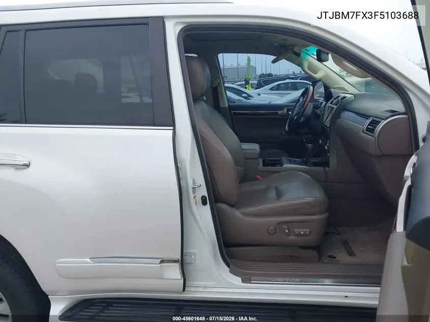 2015 Lexus Gx 460 VIN: JTJBM7FX3F5103688 Lot: 45601648
