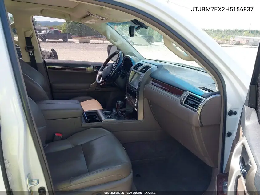 2017 Lexus Gx 460 VIN: JTJBM7FX2H5156837 Lot: 45108926