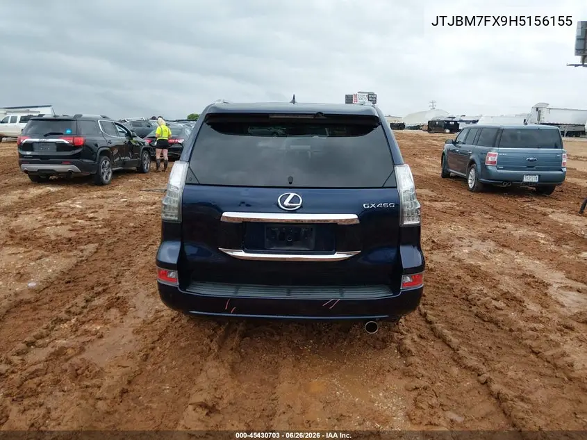 2017 Lexus Gx 460 VIN: JTJBM7FX9H5156155 Lot: 45430703
