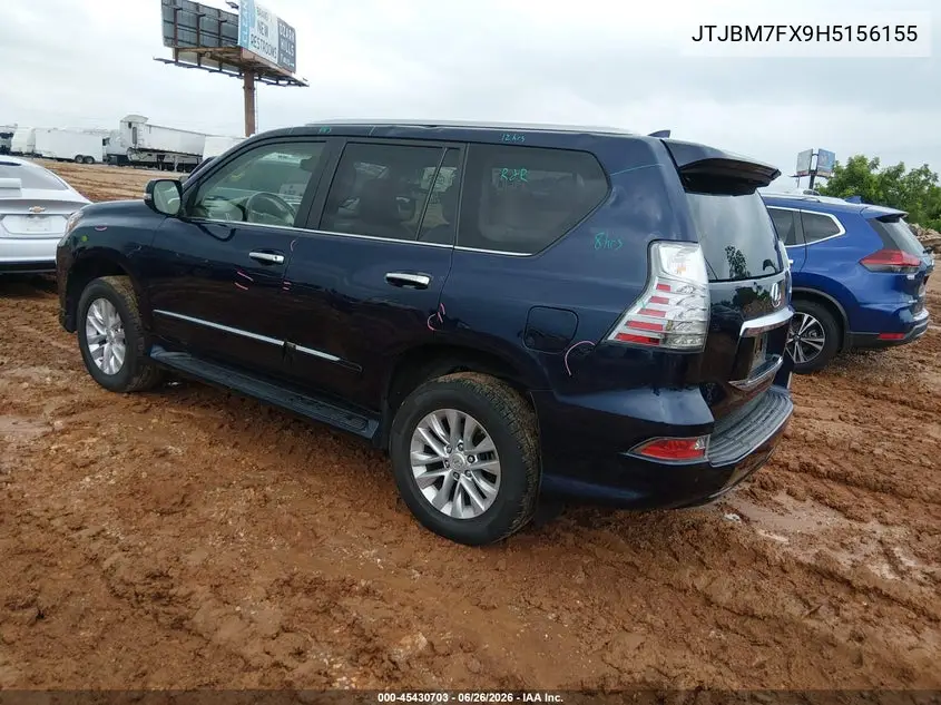 2017 Lexus Gx 460 VIN: JTJBM7FX9H5156155 Lot: 45430703