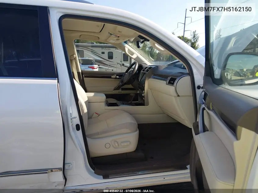 2017 Lexus Gx 460 VIN: JTJBM7FX7H5162150 Lot: 45546132