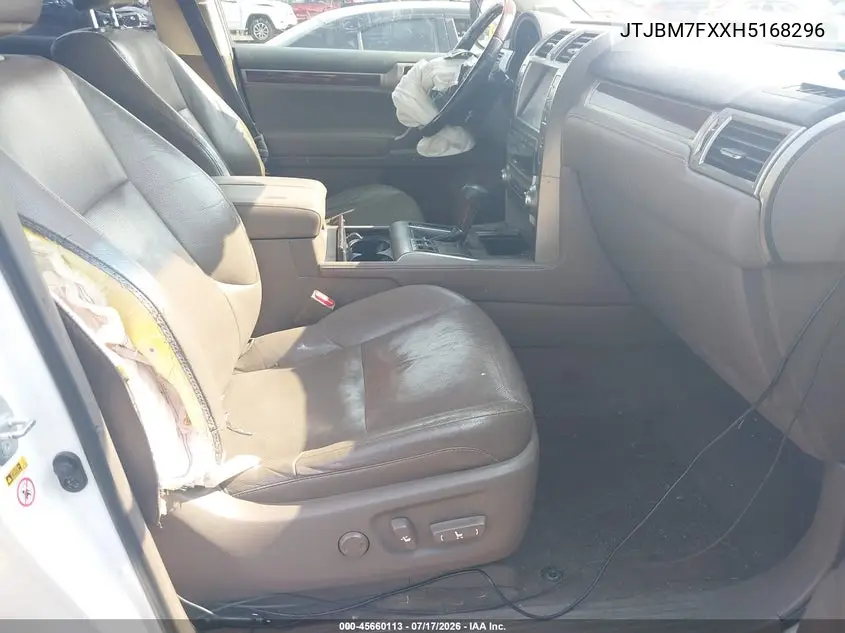 2017 Lexus Gx 460 VIN: JTJBM7FXXH5168296 Lot: 45660113