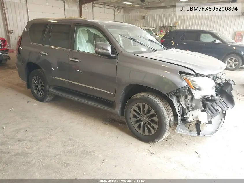 2018 Lexus Gx 460 VIN: JTJBM7FX8J5200894 Lot: 45645131