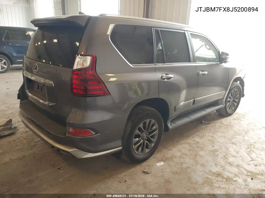 2018 Lexus Gx 460 VIN: JTJBM7FX8J5200894 Lot: 45645131