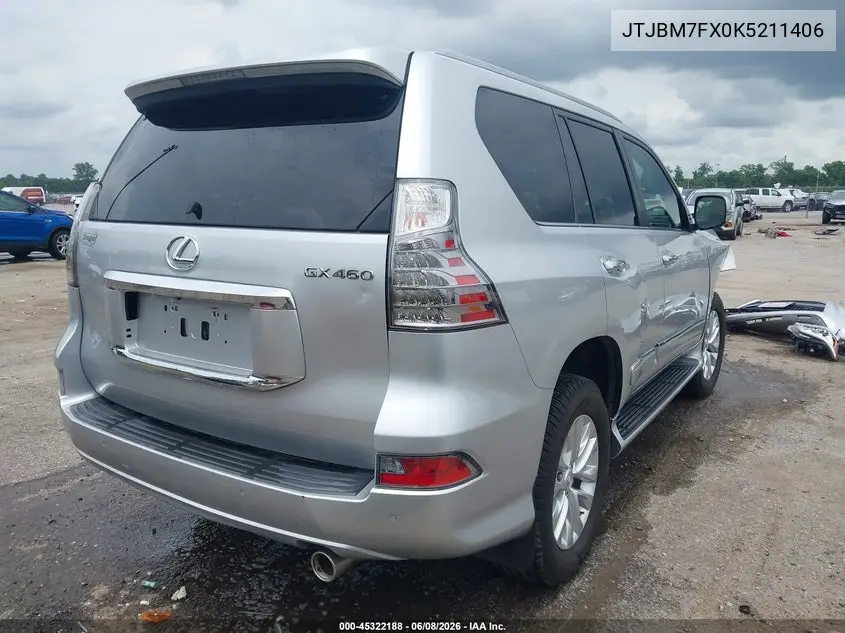 2019 Lexus Gx 460 Premium VIN: JTJBM7FX0K5211406 Lot: 45322188