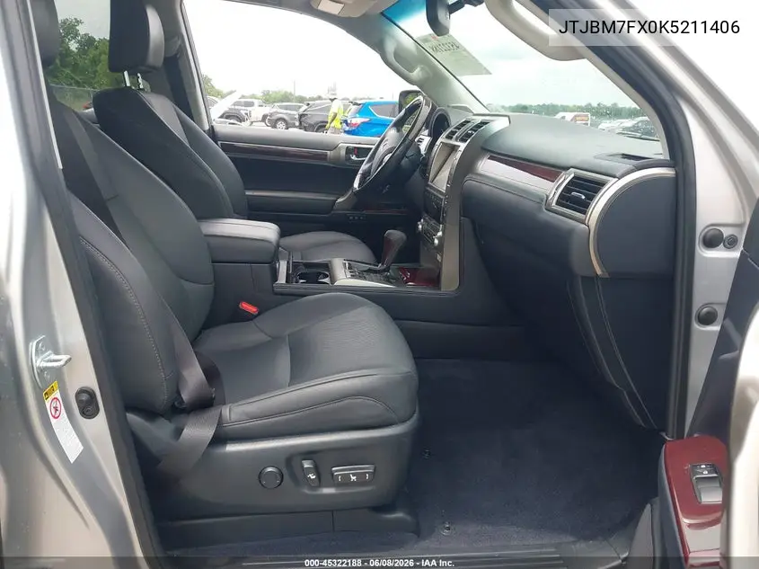 2019 Lexus Gx 460 Premium VIN: JTJBM7FX0K5211406 Lot: 45322188