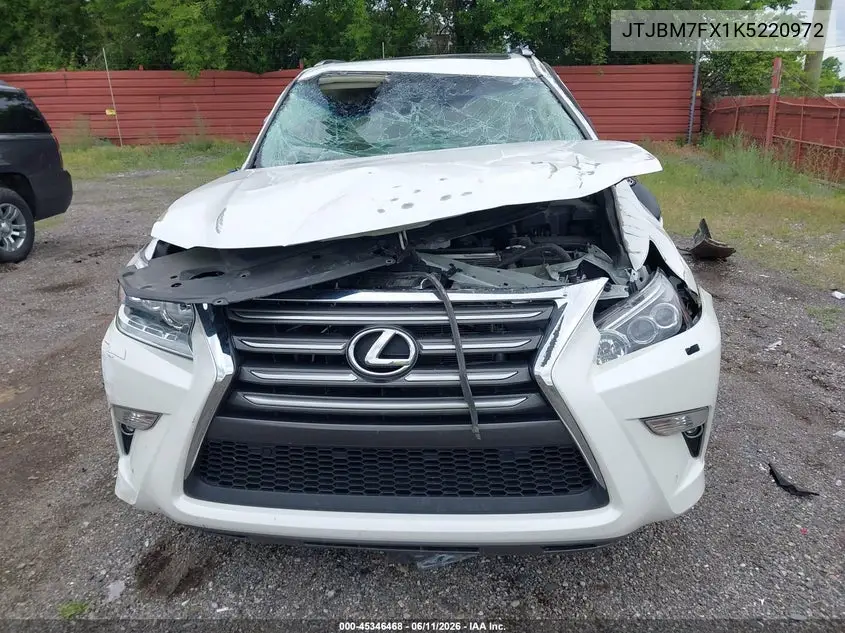 2019 Lexus Gx 460 Premium VIN: JTJBM7FX1K5220972 Lot: 45346468
