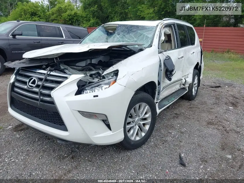 2019 Lexus Gx 460 Premium VIN: JTJBM7FX1K5220972 Lot: 45346468